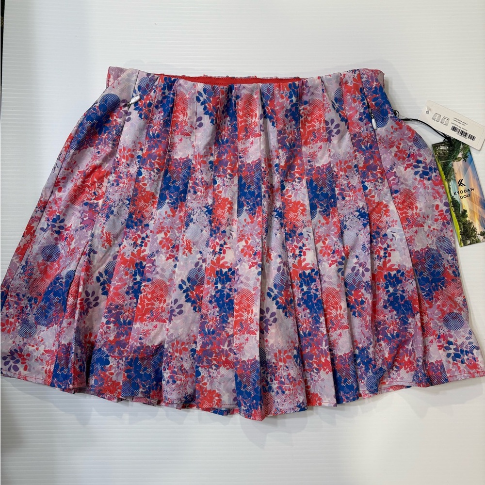 NWT Kyodan Pink and Blue Pleated Skirt